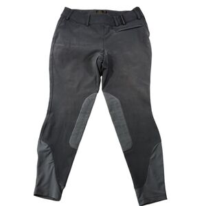 Noble Outfitters Signature Breech Riding Pants Womens 30R Gray Equestrian 30x25